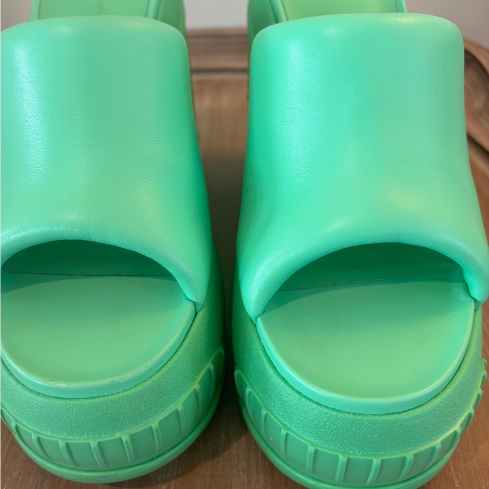 FENDI Nappa Fashion Show Platform 140mm Slide Sandals 39.5 - Picture 15 of 15